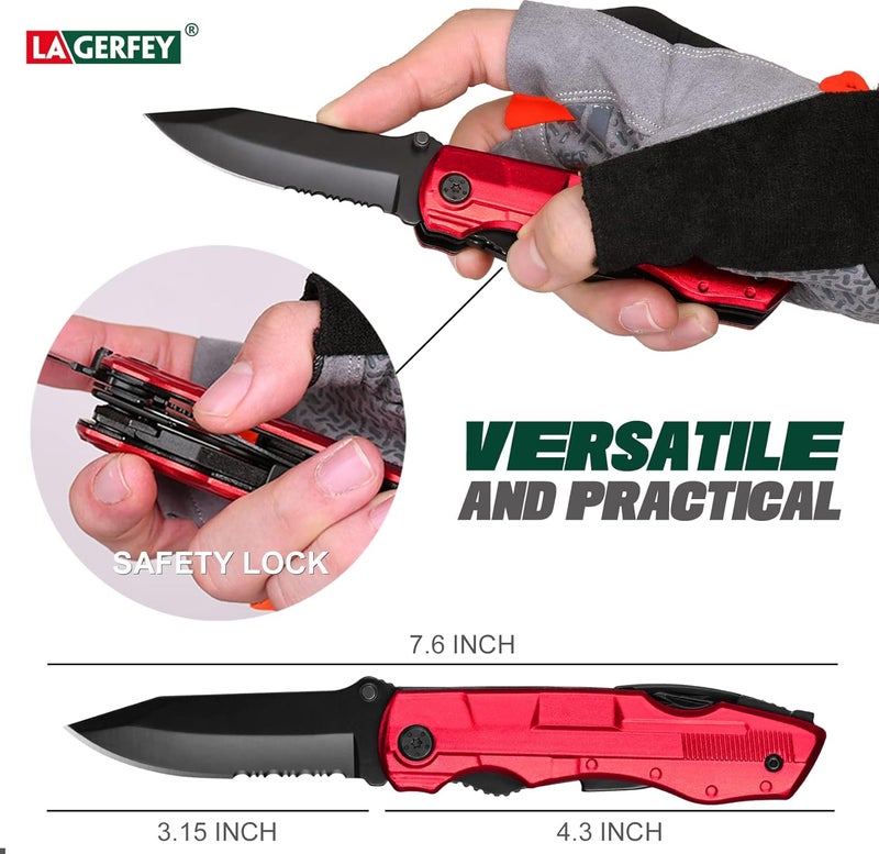 LAGERFEY Gifts for Men Him Dad, Stocking Stuffers for Men, Multitool Pocket Knife, Christmas Anniversary Birthday Gifts for Man Husband Boyfriend, Fathers Day Mens Gift, Camping Hunting Gift, Cool Stuff - Image 3